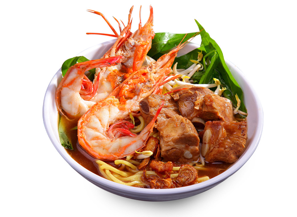 Big Prawn + Pork Ribs 大虾排骨面